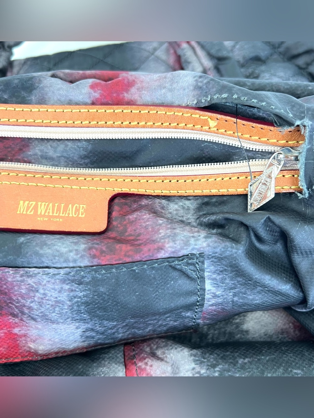 MZ WALLACE Metro Multicolor Quilted Nylon Lightweight EX Large Shoulder Bag Tote - Picture 13 of 16